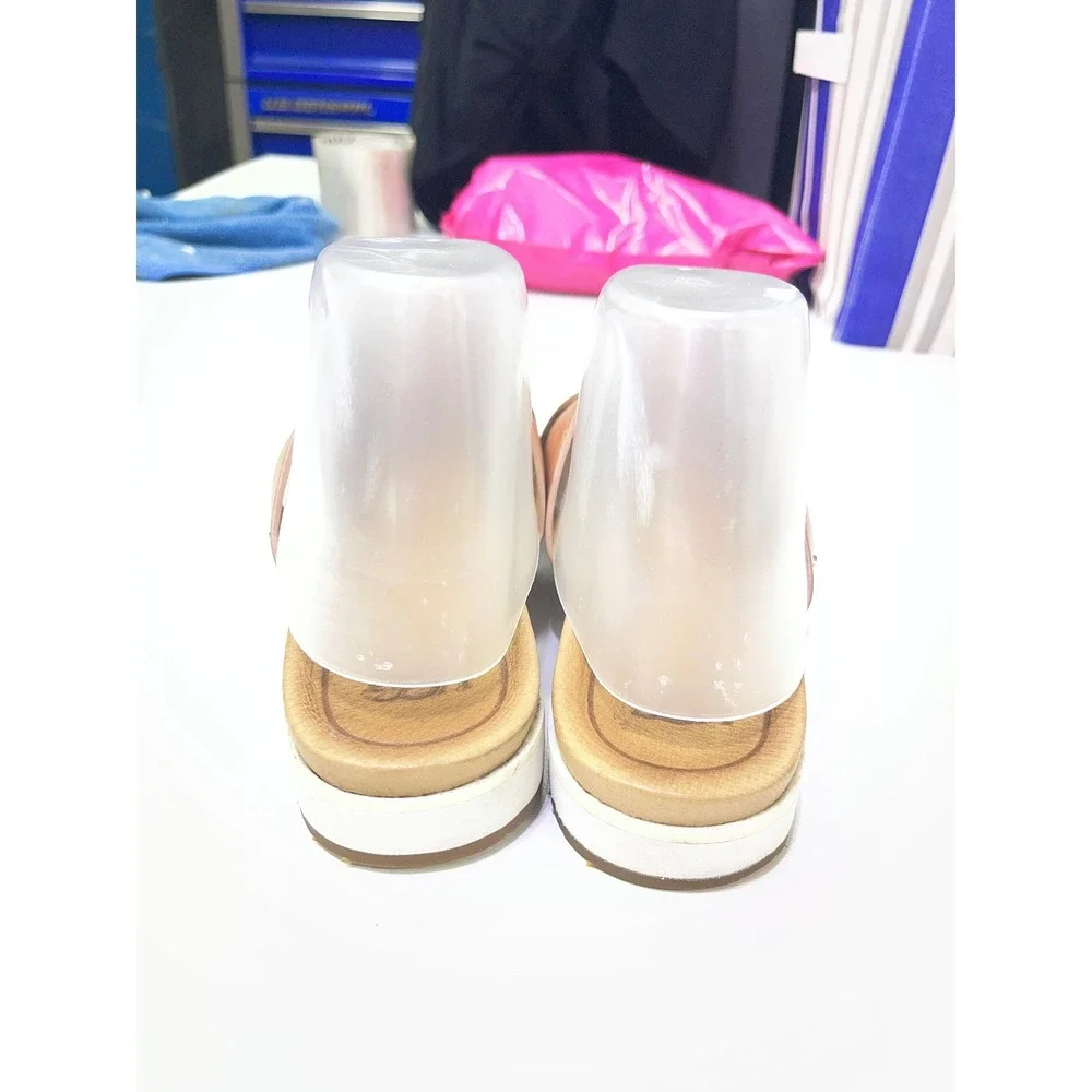 UGG Kari Metallic Rose Gold Cross Strap Slide Sandals 1092669 Womens 8.5